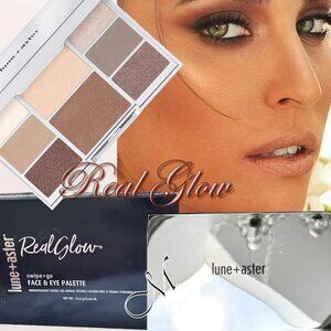 Lune+Aster RealGlow Face & Eye Palette~Bronzer, Highlighter & Eyeshadows NIB